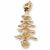 Christmas Tree charm in Yellow Gold Plated hide-image