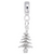 Christmas Tree Charm Dangle Bead In Sterling Silver