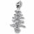 Christmas Tree charm in 14K White Gold hide-image