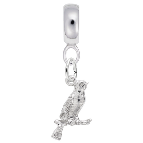 Canary Charm Dangle Bead In Sterling Silver