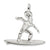 Surfer charm in 14K White Gold hide-image