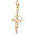 Ballet Dancer Charm in Yellow Gold Plated