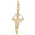 Ballet Dancer Charm in Yellow Gold Plated