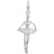 Ballet Dancer Charm In 14K White Gold