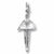 Ballet Dancer charm in 14K White Gold hide-image