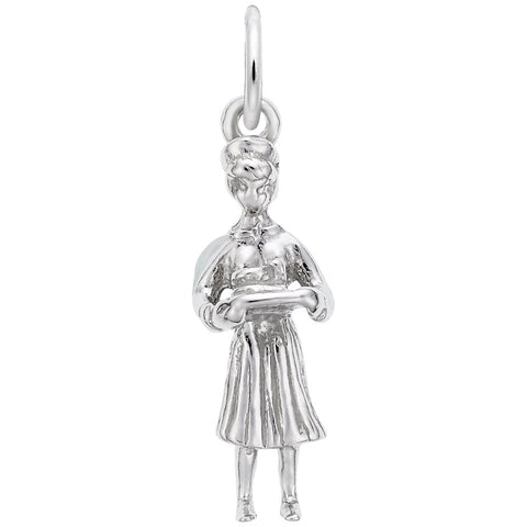 Nurse Charm In Sterling Silver