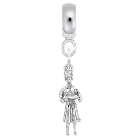 Nurse Charm Dangle Bead In Sterling Silver