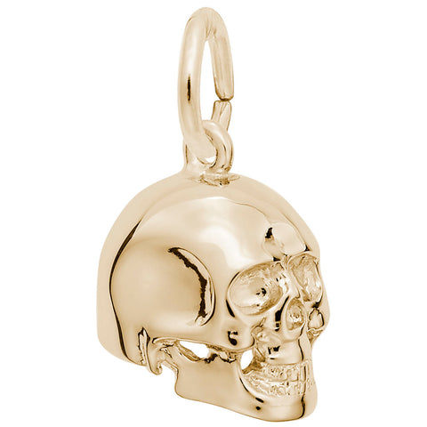 Skull Charm in Yellow Gold Plated