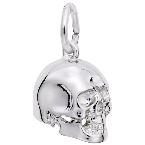 Skull Charm In Sterling Silver