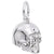 Skull Charm In Sterling Silver