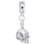 Skull charm dangle bead in Sterling Silver hide-image