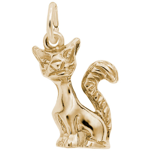 Cat Charm in Yellow Gold Plated