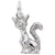 Cat Charm In Sterling Silver