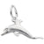 Dolphin Charm In 14K White Gold