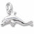 Dolphin charm in 14K White Gold hide-image