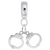 Handcuffs Charm Dangle Bead In Sterling Silver