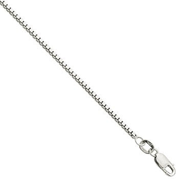 14K White Gold Box Chain