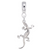 Lizard charm dangle bead in Sterling Silver hide-image