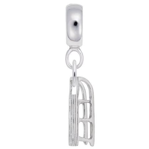Sled Charm Dangle Bead In Sterling Silver