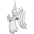 Angel Charm In 14K White Gold