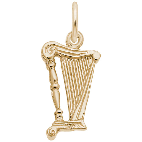 Harp Charm In Yellow Gold