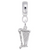 Harp Charm Dangle Bead In Sterling Silver