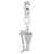 Harp charm dangle bead in Sterling Silver hide-image