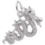 Serpent Charm In Sterling Silver