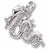 Serpent charm in Sterling Silver hide-image