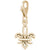 Fleur De Lis Charm in Yellow Gold Plated