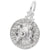 Roulette Wheel Charm In 14K White Gold