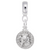 Roulette Wheel Charm Dangle Bead In Sterling Silver