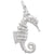 Seahorse Charm In 14K White Gold