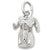 Sheep Head charm in 14K White Gold