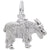 Goat Charm In 14K White Gold
