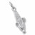 Corn charm in 14K White Gold hide-image