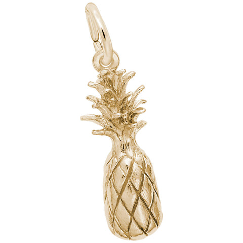 Pineapple Charm in Yellow Gold Plated