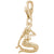 Mermaid Charm In Yellow Gold