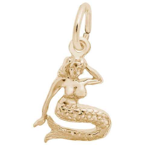 Mermaid Charm in Yellow Gold Plated