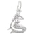 Mermaid Charm In 14K White Gold