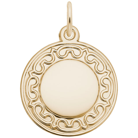 Disc Charm in Yellow Gold Plated