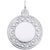 Disc Charm In 14K White Gold