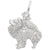 Pomeranian Dog Charm In Sterling Silver