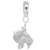 Pomeranian Dog Charm Dangle Bead In Sterling Silver