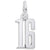 Number 16 Charm In 14K White Gold