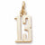 Number 13 charm in Yellow Gold Plated hide-image