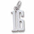 Number 16 charm in Sterling Silver hide-image