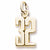 Number 32 charm in Yellow Gold