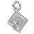 Graduation Hat charm in 14K White Gold hide-image