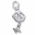 Iceskater charm in 14K White Gold hide-image